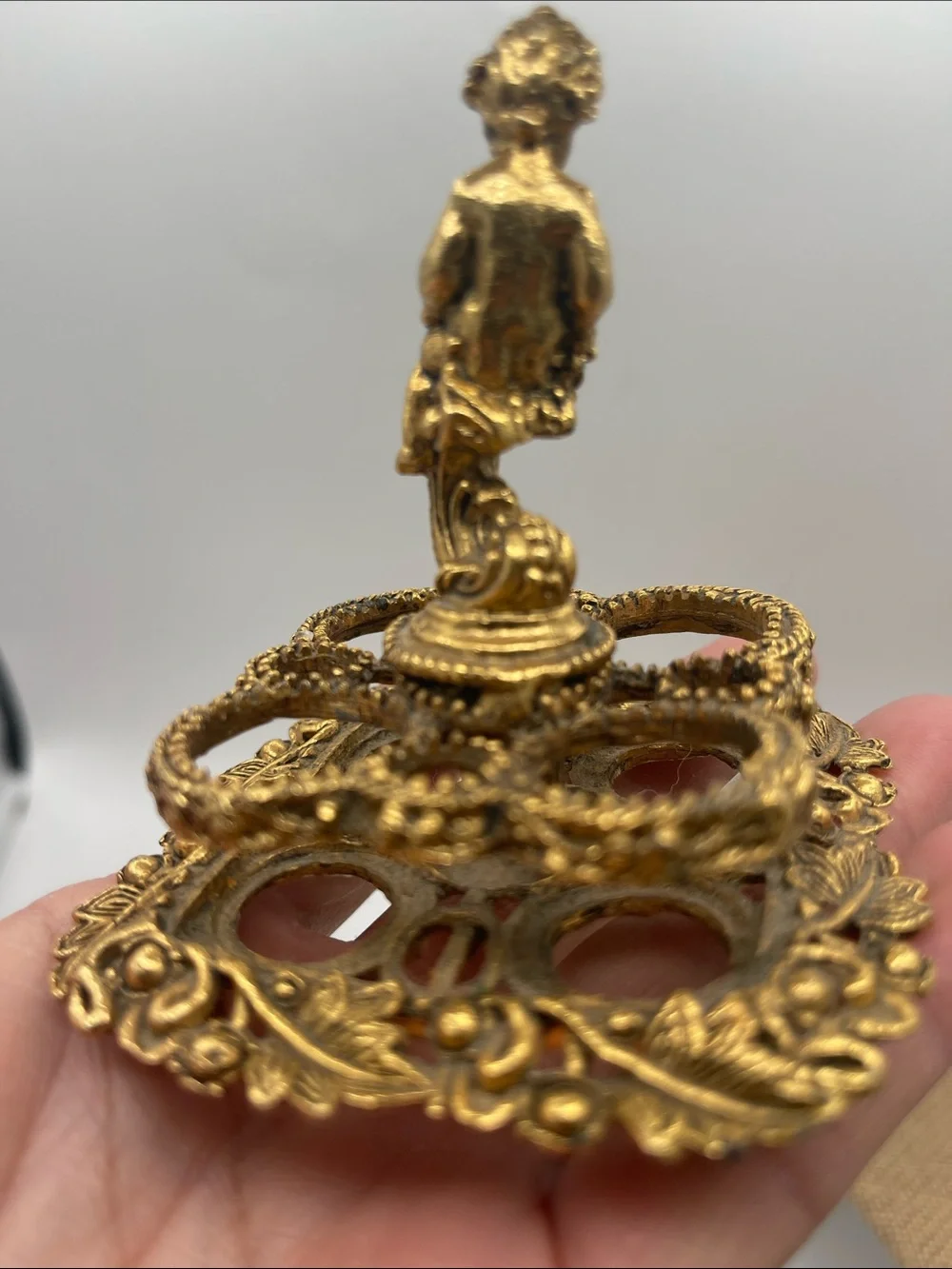 Vintage Gold-Tone Lipstick Stand -